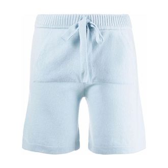P.A.R.O.S.H. Blauwe Kasjmier Elegante Shorts - Dames - Bermuda - Blauw - XS - Kasjmier - Korte Broeken