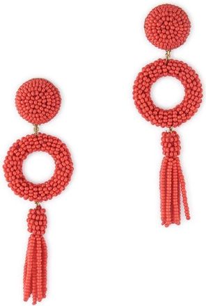 Deepa Gurnani Oliver Beaded Drop Earrings in Red at Nordstrom