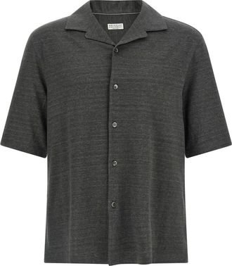 Brunello Cucinelli Grey camp Collar Shirt