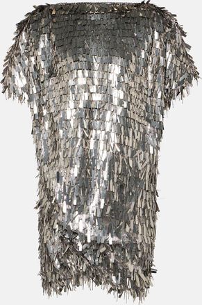 Isabel Marant Carla embellished silk-blend minidress