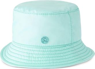 Maison Michel Jason logo-plaque bucket hat - unisex - Cotton/Cotton - M - Blue