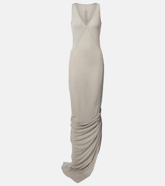 Rick Owens Gathered jersey maxi dress