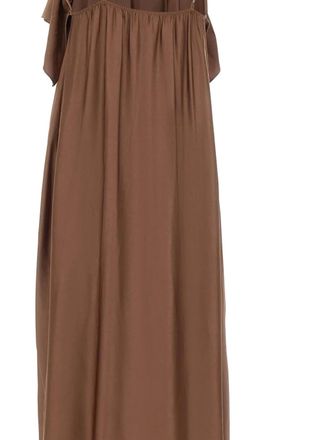 Kaos ruffle-detail V-neck maxi dress - Brown