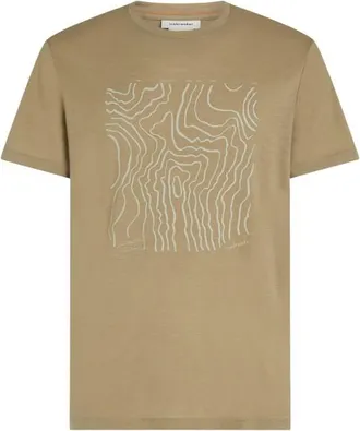 Icebreaker Merino 150 Tech Lite S/S Tee Great Heights Merinoshirt f&uuml;r Herren | beige