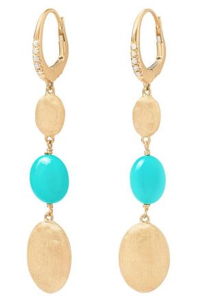 Marco Bicego Siviglia Bead & Turquoise Drop Earrings in Gold at Nordstrom