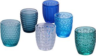 Villa D'Este Home Tivoli Juego de 6 vasos de agua Geometrie, multicolor