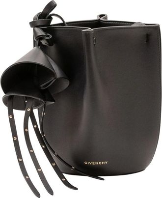 Givenchy Tassen, Dames, Zwart, ONE Size, Leer, Snap Nano Bucket