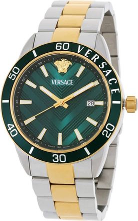 Versace Greca Urban Quartz Green Dial Mens Watch VEYCA0524