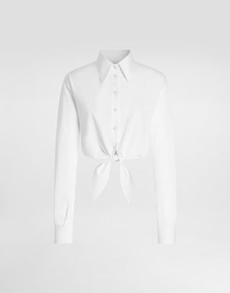 Dolce & Gabbana Cotton Poplin Shirt - Woman Shirts And Tops White 36