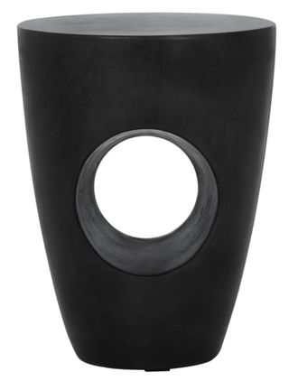 Safavieh Mesa auxiliar de exterior hormigon negro