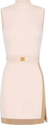 Elisabetta Franchi Dames, Jurken, Beige, Maat: S Viscose