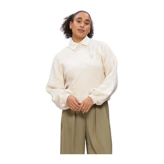 Nukus Nukus, Dames, Truien, Beige, Maat: XL Katoen