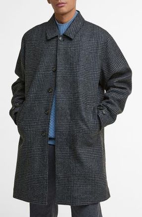 Barbour Lorden Plaid Wool Overcoat in Charcoal at Nordstrom Rack, Size X-Large