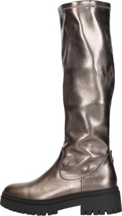 Mexx Phaedre Keto Lange Laarzen - Dames - Hoge Laarzen - Grijs - 39 EU - Leer - Schoenen