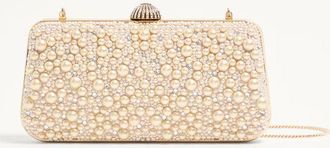 Valentino Garavani Minaudiere Valentino Garavani Carry Secrets con perle e strass Donna CRYSTAL/CREMA UNI