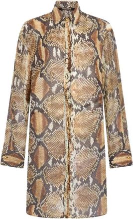 Roberto Cavalli Damesjurk - Dames - Mantel - Bruin - M - Jassen