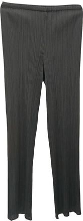 Issey Miyake Pleats Please Trousers in Grey Polyester