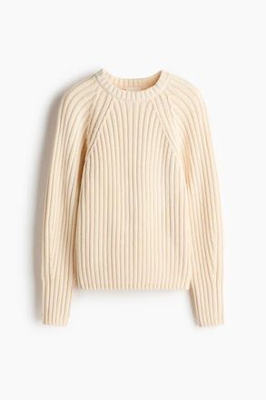 H&M Rib-knit Jumper in Light Beige at Nordstrom, Size Xx-Small