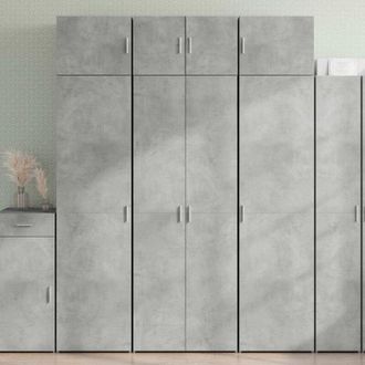 vidaXL Storage Cabinet Concrete Grey 70x42.5x225 cm Engineered Wood Vidaxl