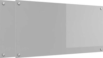 vidaXL Salpicadero De Cocina 2 Pcs Gris Claro 100 X 50 Cm Vidaxl