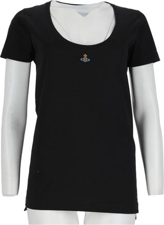 Vivienne Westwood Black Classic Embroidered Cotton T-Shirt