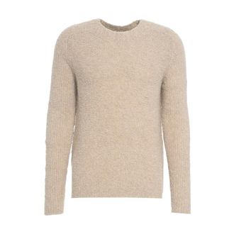 Hannes Roether Round-neck Knitwear, male, Beige, Size: S Beige Knitwear Sweater Aw25