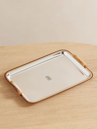 Brunello Cucinelli Vassoio Con Finitura Argento E Corno