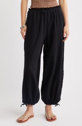 BP. Cotton Gauze Bloomer Pants in Black at Nordstrom, Size Xx-Small
