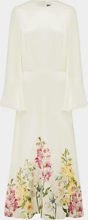 LEO LIN Kinsley Bell-Sleeve Floral Maxi Dress