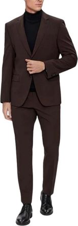 HUGO BOSS H-Huge-2Pcs-224 - Heren - Business pakken - Rood - M - Wol - Kostuums