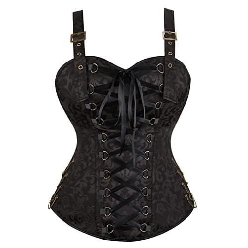 Hengzhifeng Gothique Corset Avec Jupe En Tulle Bustier Avec Des