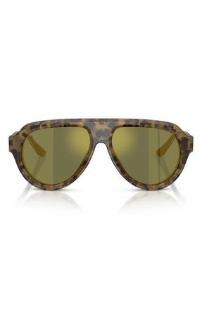 Ferrari 56mm Pilot Sunglasses in Brown Tortoise /Green Gold at Nordstrom