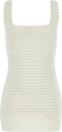 Le Kasha Womens Dress White Organic Linen
