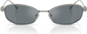 Swarovski 55mm Pillow Sunglasses in Gunmetal /Grey Mirror Black at Nordstrom