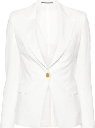Tagliatore Liz single-breasted blazer - women - Cupro/Polyamide/Lyocell/Viscose - 48 - White