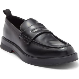 BOSS Lenner Penny Loafer in Black at Nordstrom Rack, Size 12Us / 11Uk