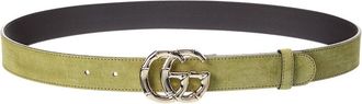 Gucci Gg Marmont Suede Belt