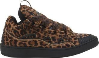 Lanvin Curb Sneakers In Pony in Beige/black at Nordstrom, Size 46 Eu