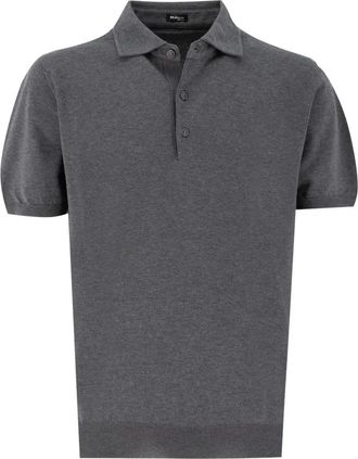 Kiton Veelzijdig Poloshirt - Heren - Polos - Grijs - M - Katoen - Tops