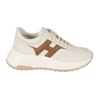 Hogan H669 Allacciato H - Dames - Schoenen - Beige - Maat: 39 EU Zijde