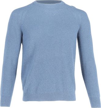 Theory Crewneck Sweater in Light Blue Wool