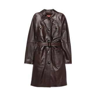 Max Mara Belted Coats, female, Brown, Size: M Belted Coat