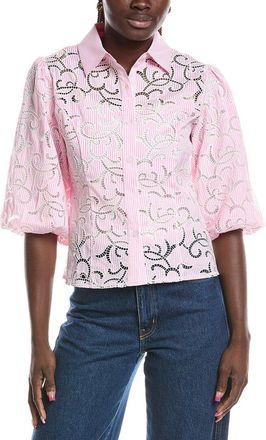 Gracia Floral Lace Puff Sleeve Top