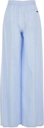 Dolce & Gabbana Womens Pants Light Blue Striped Motif Trousers