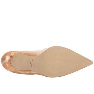 Massimo Matteo Pointy Toe Pump 17 Nude Patent MM-130301G-116 Womens