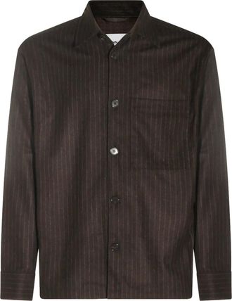 Nn.07 Camicia gessata - Marrone