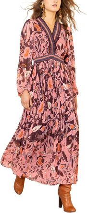 Hale Bob Hale Bob Alisson Long Sleeve Maxi Dress