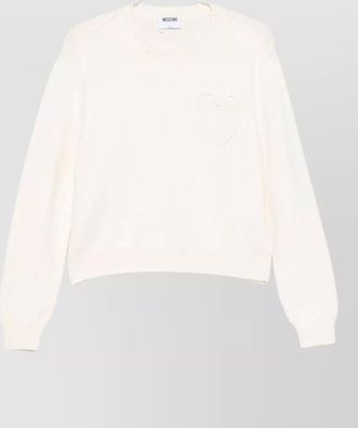 Moschino ribbed-knit heart-motif sweatshirt