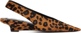 Toteme Leopard Print Wedge Calf Leather Pumps