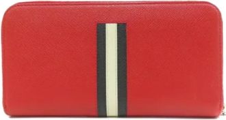 Prada Pre-owned Wallets, female, Red, Size: ONE SIZE Pre-owned Leather Wallet